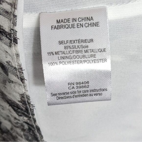 Theory womens musea silk maxi dress metallic shimmer floral abstract textured - Picture 10 of 10